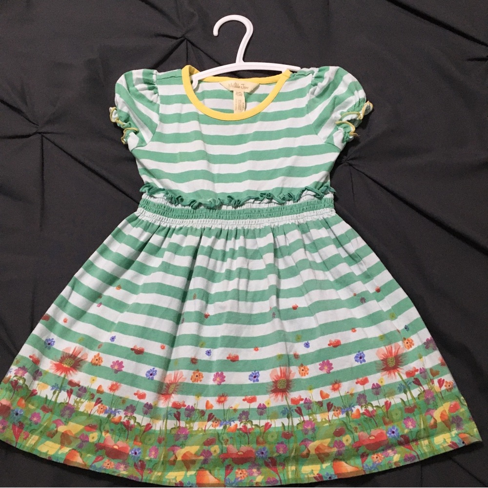 Matilda Jane Green Striped Floral Dress Baby Girl 18-24M